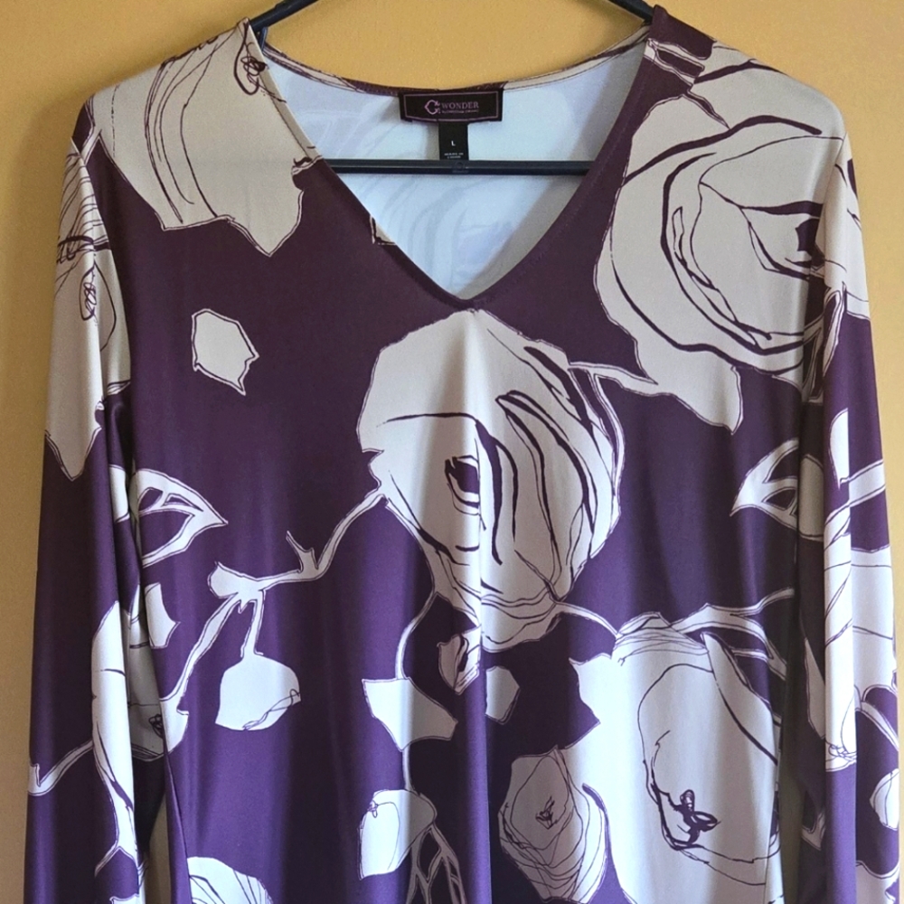 Wonder by CS Floral Dress With Bell Cuffs, L